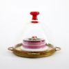 Picture of Limoges Porcelain Holiday Cake Under Glass Dome Trinket Box 