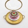 Picture of Limoges Porcelain Holiday Cake Under Glass Dome Trinket Box 
