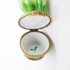 Picture of Limoges Porcelain Christmas White Hyacinth Flowers Trinket Box 
