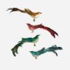 Picture of One Hundred 80 Degrees  Gold Glass & Feather Bird clip on Ornament