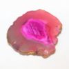 Picture of Jodhpuri - Set Of 4 Pink Agate Coasters With Gold Foil Edges