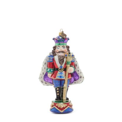 Picture of Jay Strongwater Fancy Nutcracker Glass Ornament
