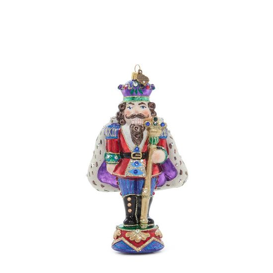Picture of Jay Strongwater Fancy Nutcracker Glass Ornament