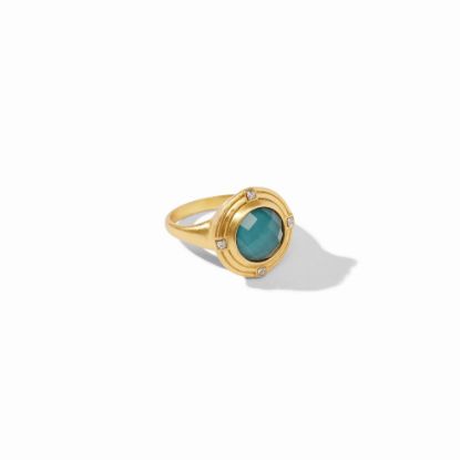 Picture of Julie Vos - Astor Ring In Iridescent Peacock Blue