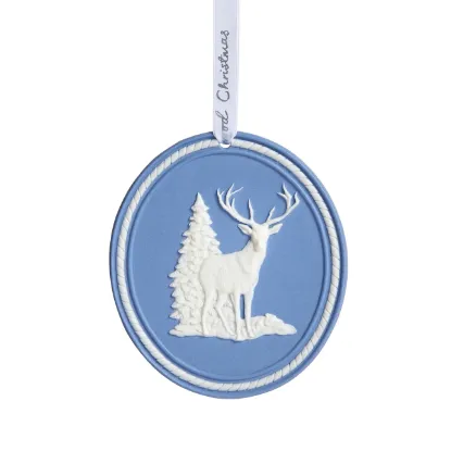 Picture of Wedgwood - Reindeer Cameo Ornament.