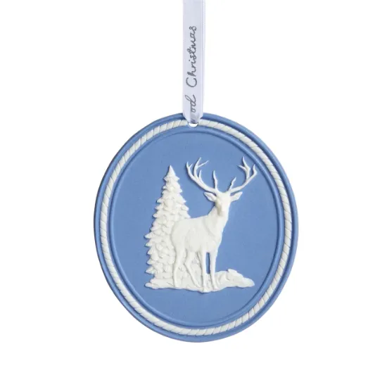 Picture of Wedgwood - Reindeer Cameo Ornament.