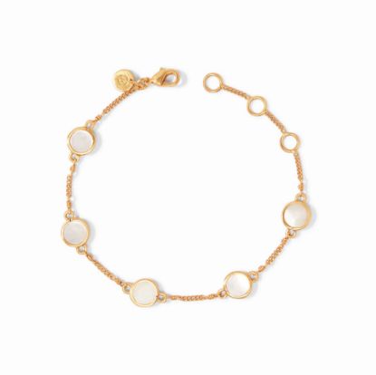 Picture of Julie Vos - Valencia Delicate Bracelet with Mother Of Pearl Stations