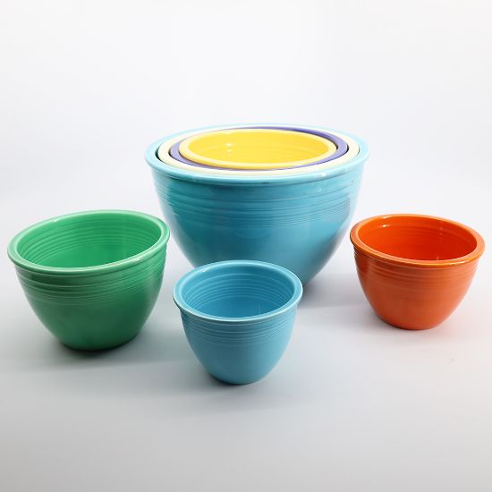 Picture of Vintage Set of 7 Nesting Fiesta Mixing Bowls