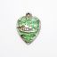Picture of Vintage Sterling Silver & Green Enamel 'Home Sweet Home' Puffy Heart Charm