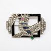 Picture of Antique Art Deco French Sterling Silver & Rhinestone Bird Brooch