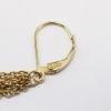 Picture of 14k Yellow Gold Dangle Turquoise Earrings 