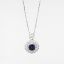 Picture of 14k White Gold Sapphire & Diamond Necklace 