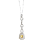 Picture of 14k White Gold Necklace with Art Deco Inspired Diamond & Citrine Pendant