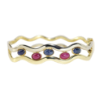 Picture of 14k Two-Tone Gold, Sapphire and Ruby Bangle Bracelet