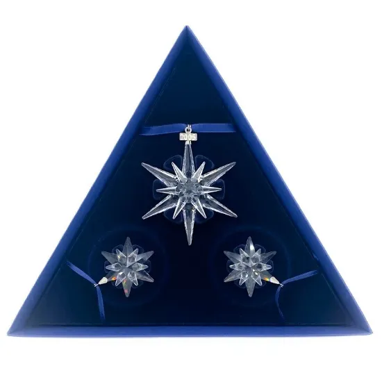 Picture of Swarovski Crystal 2005 Boxed set of 3 Christmas Ornaments 