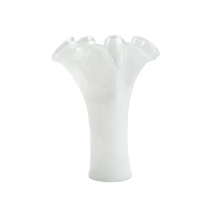 Picture of Vietri Onda Glass White Short Vase