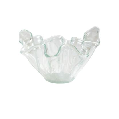 Picture of Clear Large Bowl With White Lines
