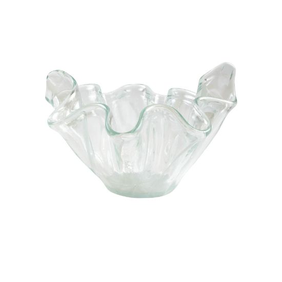 Picture of Clear Large Bowl With White Lines