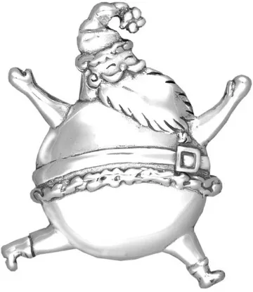 Picture of Hand & Hammer sterling silver Bouncing Saint Nick Ornament, NEW