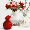 Picture of Vietri Hibiscus Glass Bud Vase - Red