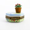 Picture of Limoges Porcelain Potted Plant in Garden Trinket Box  with Surprise Butterfly Inside