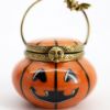 Picture of Limoges Porcelain Jack-O-Lantern Bucket Trinket Box with Surprise Halloween Candy Inside 