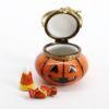 Picture of Limoges Porcelain Jack-O-Lantern Bucket Trinket Box with Surprise Halloween Candy Inside 