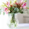 Picture of Vietri Hibiscus Glass Large Bud Vase - Clear