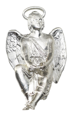 Picture of Seated Angel Sterling Silver Ornament by Morini Cacciari Silversmiths