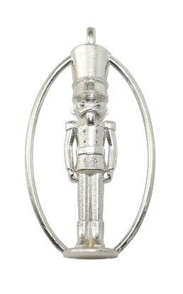 Picture of Toy Solider Nutcracker Sterling Silver Ornament by Morini Cacciari Silversmiths 