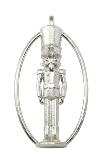Picture of Toy Solider Nutcracker Sterling Silver Ornament by Morini Cacciari Silversmiths 