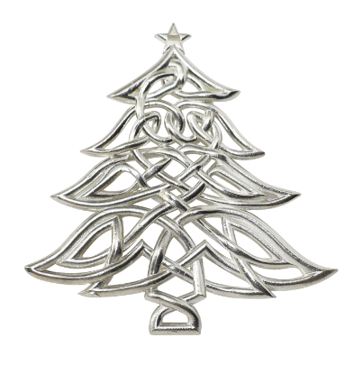 Picture of Celtic Christmas Tree Sterling Silver Ornament by Morini Cacciari Silversmiths