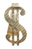 Picture of 14k Yellow Gold Dollar Sign Money Clip