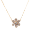 Picture of 18k Rose Gold & Diamond Flower Necklace