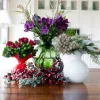 Picture of Vietri Hibiscus Glass Bud Vase - Red