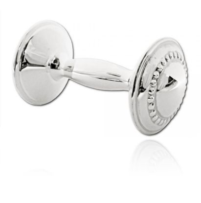 Picture of Sterling Silver Classic Bead Barbell Rattle