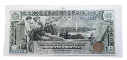 Picture of 1896 $1 Silver Certificate (“Educational Series – History Instructing Youth”) – Large Size