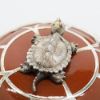 Picture of Rare Pair of Turtle Soup Ramekins with Sterling Silver Lids and Miniature Turtle Finials, Circa 1874–1909