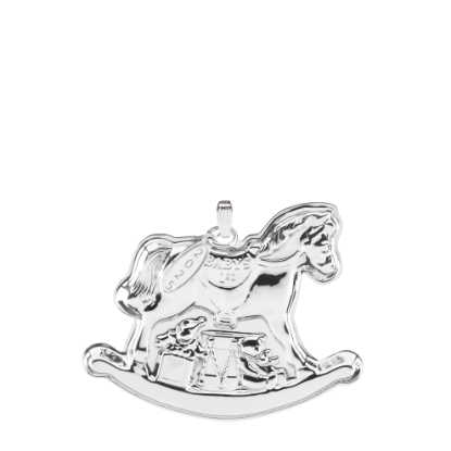 Picture of Reed & Barton 2025 Baby's 1st Christmas Sterling Silver Rocking Horse Ornament