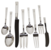 Picture of Arts & Crafts 74pc hand wrought Sterling Silver set of 'Neptune' by Black, Starr & Gorham