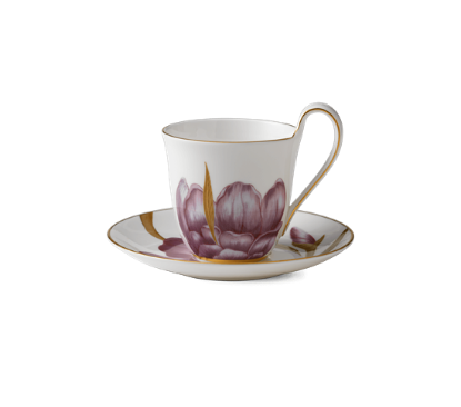 Picture of New High Handle Cup and Saucer, Pansy, 27 cl