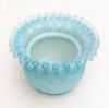Picture of Antique Fenton Blue Cased Glass Vase with Diamond Quilted Pattern
