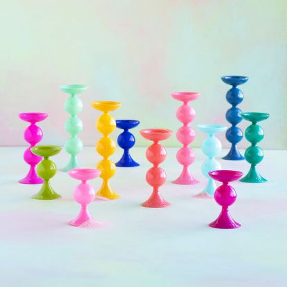 Picture of One Hundred 80 Degrees Small Sugar Plum Glass Pillar Candle Holder