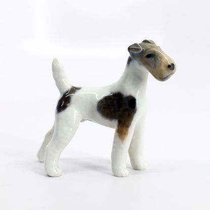 Picture of Vintage Royal Copenhagen 'Wire Haired Fox Terrier' Dog Figurine