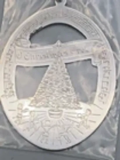 Picture of Lunt 1978 Sterling Silver "O Christmas Tree" Ornament, gently used, no box