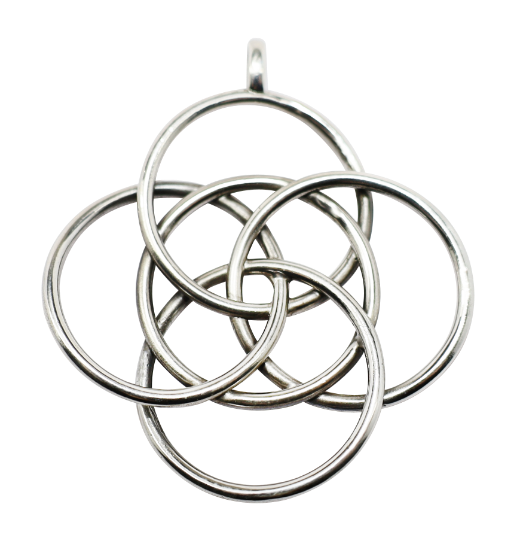 Picture of 12 Days of Christmas, Five Golden Rings Sterling Silver Ornament by Morini Cacciari Silversmiths