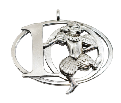 Picture of 12 Days of Christmas, Ten Lords A-Leaping Sterling Silver Ornament by Morini Cacciari Silversmiths