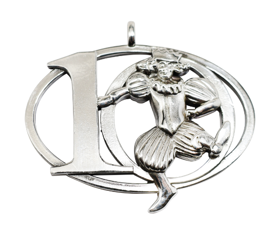 Picture of 12 Days of Christmas, Ten Lords A-Leaping Sterling Silver Ornament by Morini Cacciari Silversmiths
