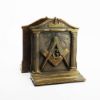 Picture of Rare Vintage Masonic Free Mason Copper Bookends signed A.M Greenblatt (1926)
