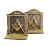Picture of Rare Vintage Masonic Free Mason Copper Bookends signed A.M Greenblatt (1926)